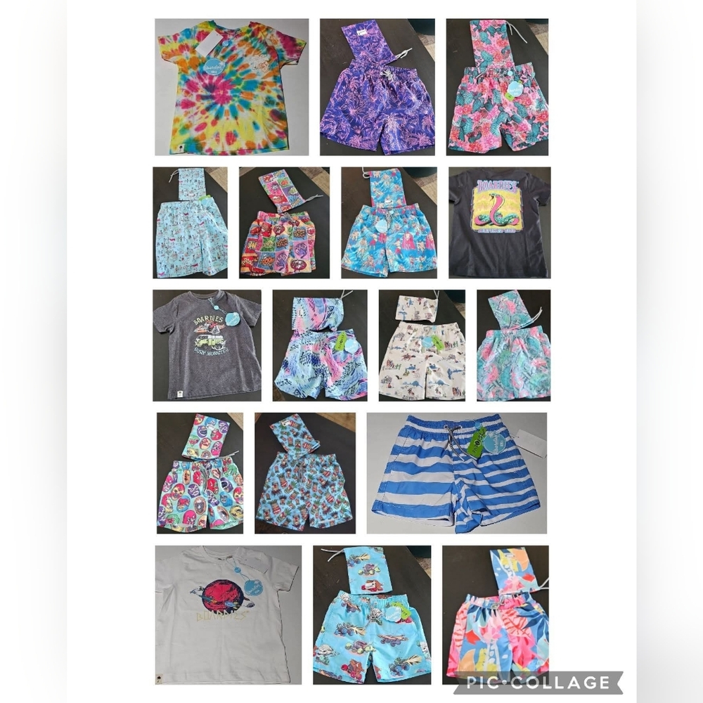 NEW BOARDIES I  SWIM TRUNKS AND SHIRTS